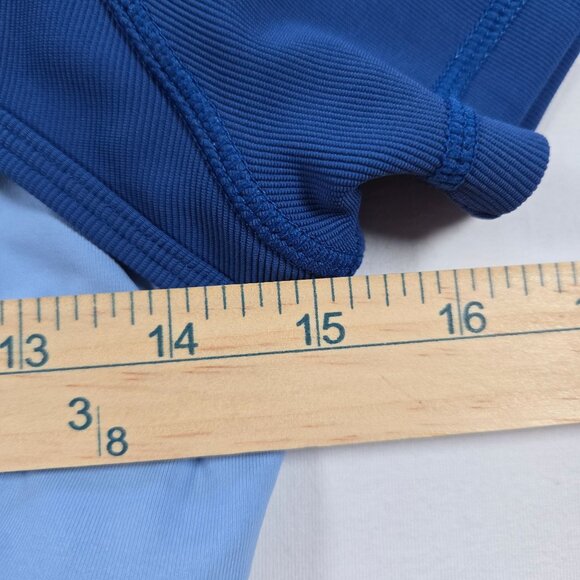 Bo+Tee Crop‎ Top Cut Out Workout Bra Shirt Sz XL? Yoga Pilates Running Athletic - Picture 2 of 4